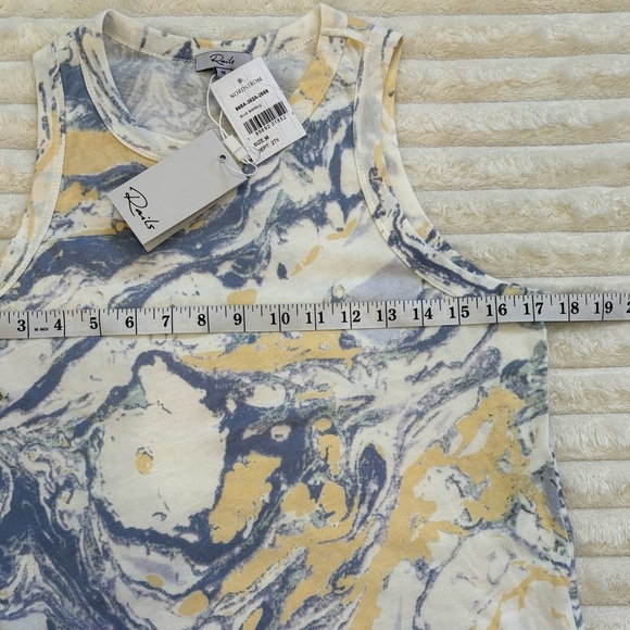 NWT RAILS The Racer Tank Blue Marble Cotton Size Medium - Picture 8 of 9